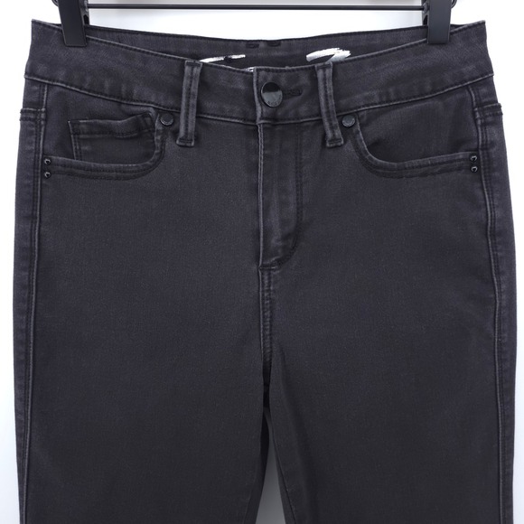 Seven7 Women Jeans High Rise Skinny 4 Black Dark Wash Stretch Denim - Picture 2 of 10